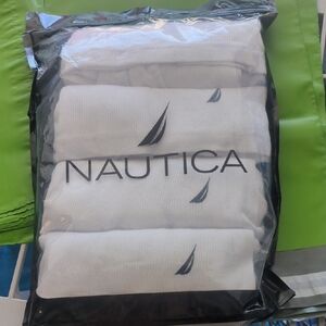 Nautica Mens White Cotton 4 Pc Tank Top Pack Size L
